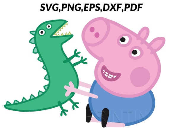 George with Mr. Dinosaur / Peppa pig svg Peppa pig png Peppa | Etsy