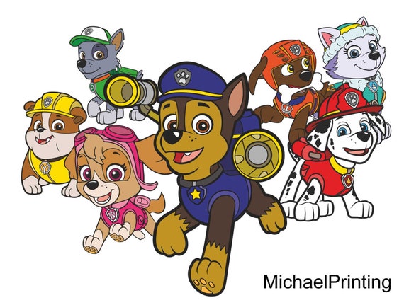 Instant Download included 5 extensions and vector PawPatrol Clipart Digital PNG Images Scrapbook Photos Cliparts