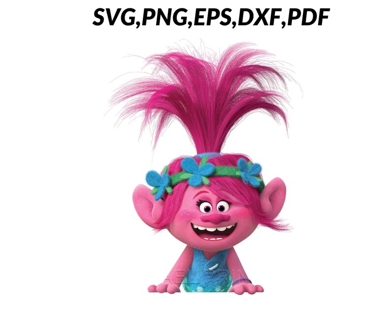 Poppy trolls pdf Princess poppy png trolls cut file Poppy | Etsy