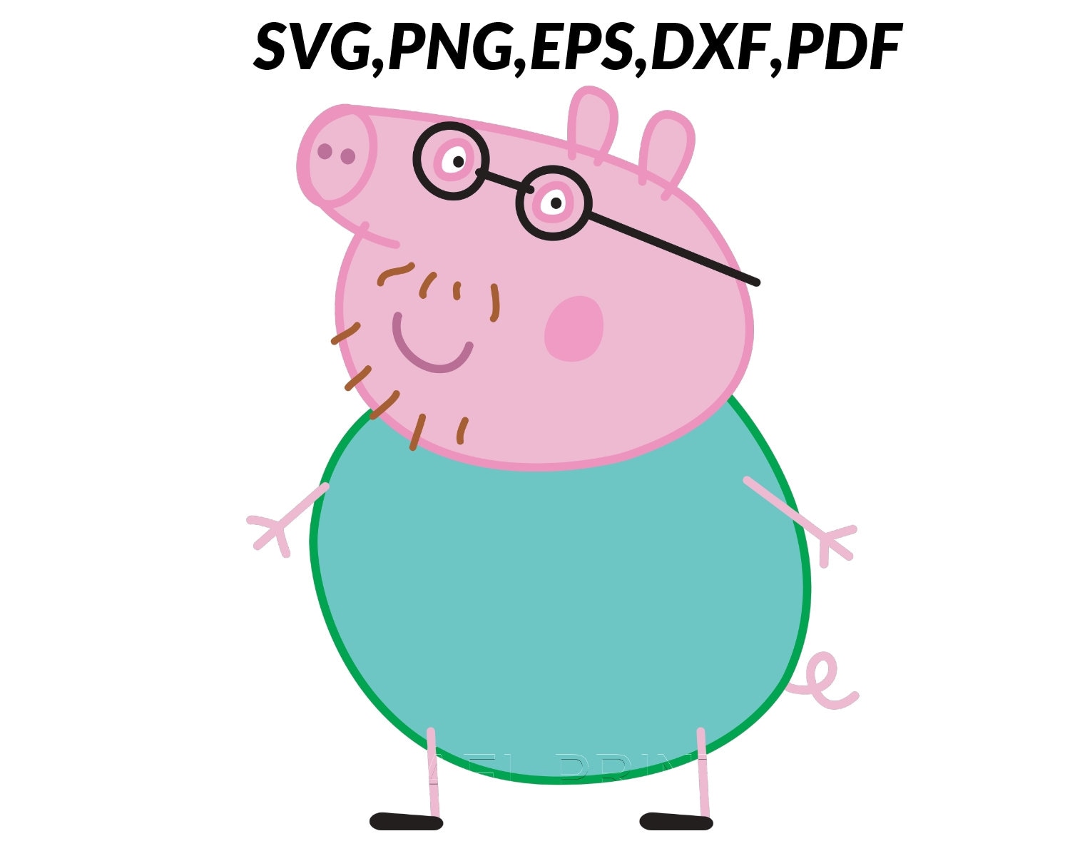 Download Daddy Pig Peppa Pig Svg Peppa Pig Png Peppa Pig Clicpart Etsy