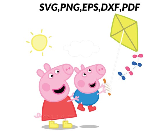 Download Free Mama Peppa Pig And George Kite Peppa Svgpeppa Pig Png Peppa Etsy SVG Cut Files