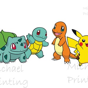 png cutfiles for Cricut Silhouette Pokemon eps dxf pokemon birthday files for cricut Pokemon characters