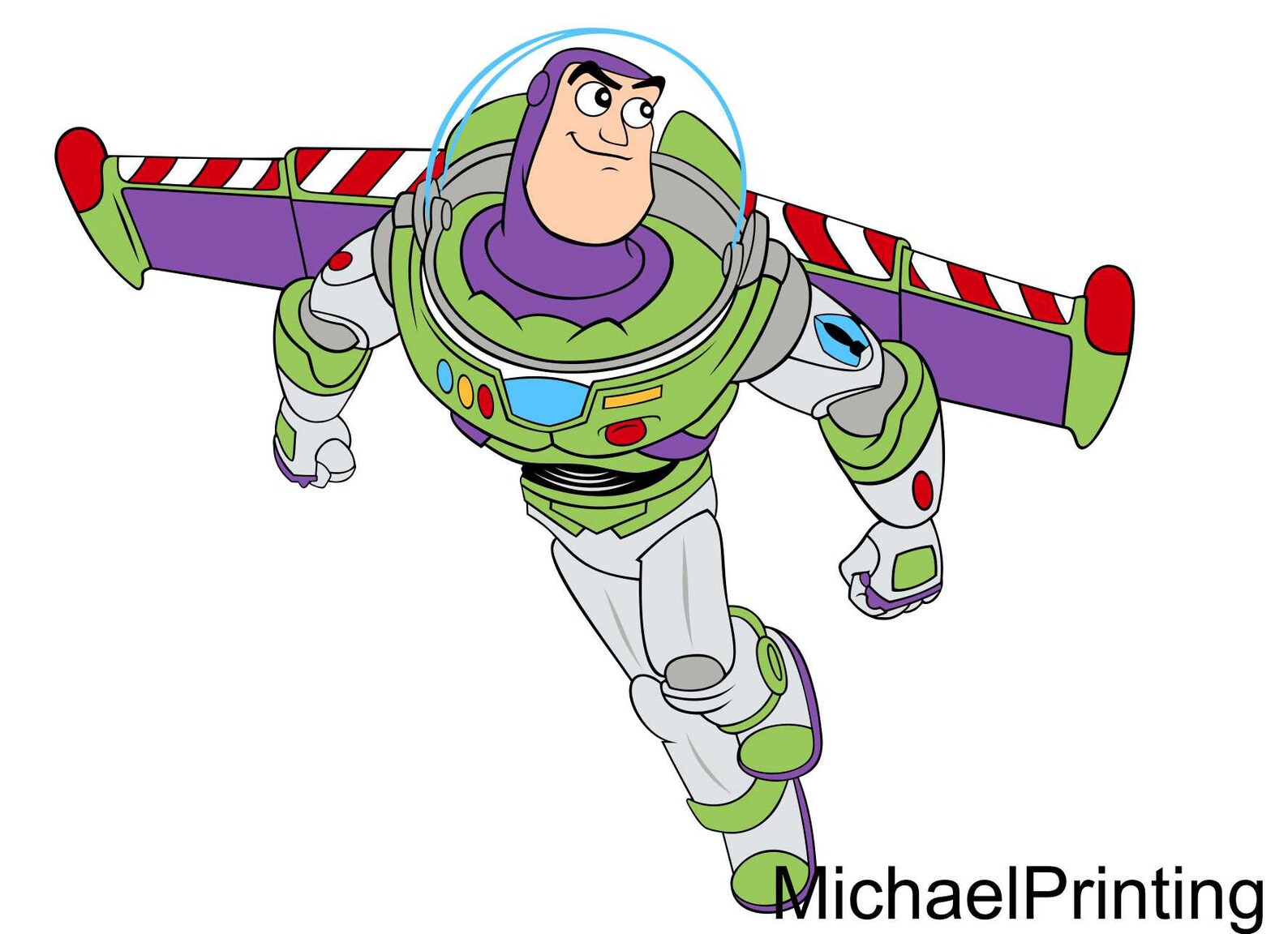 Buzz lightyear rocket ship clipart