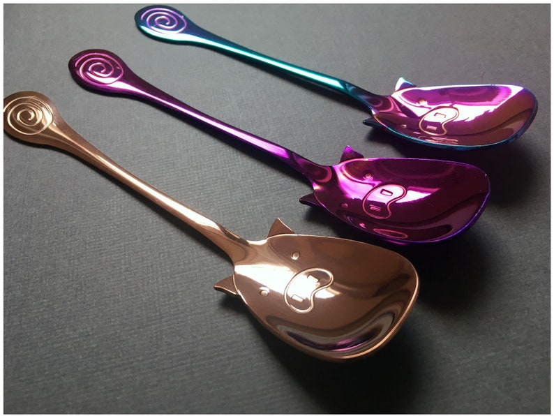 Stainless Steel Pig Piggy Spoons Etsy
