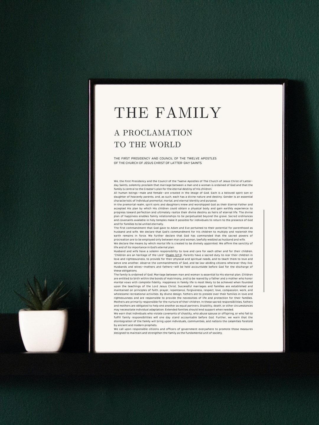 The Family Proclamation Print - Etsy