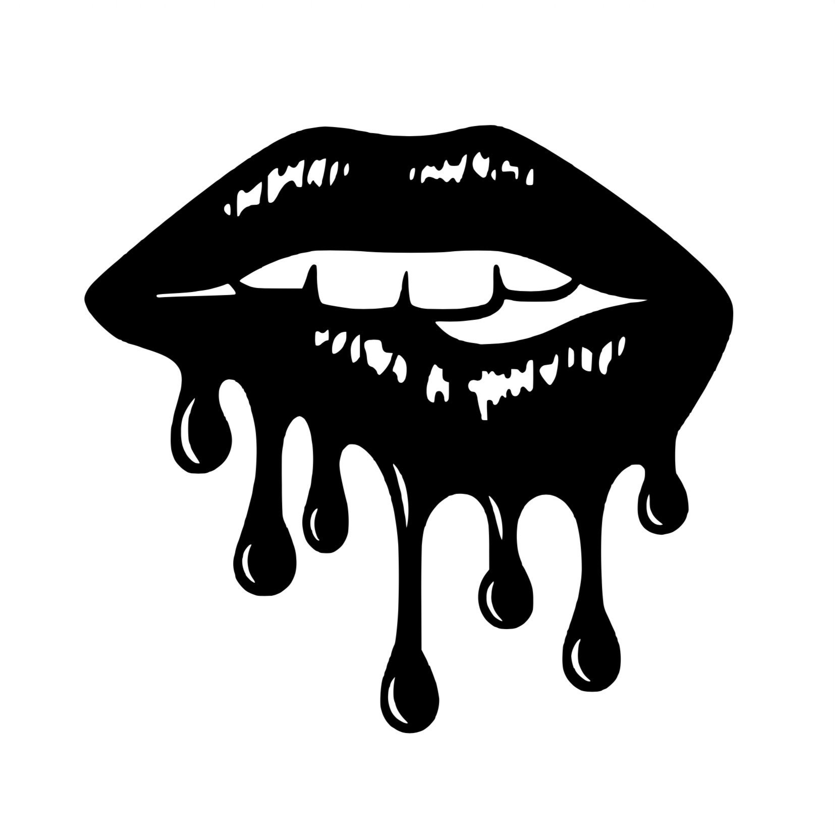 Biting Lips Dripping Sexy Woman Mouth Car Vinyl Decal window Etsy