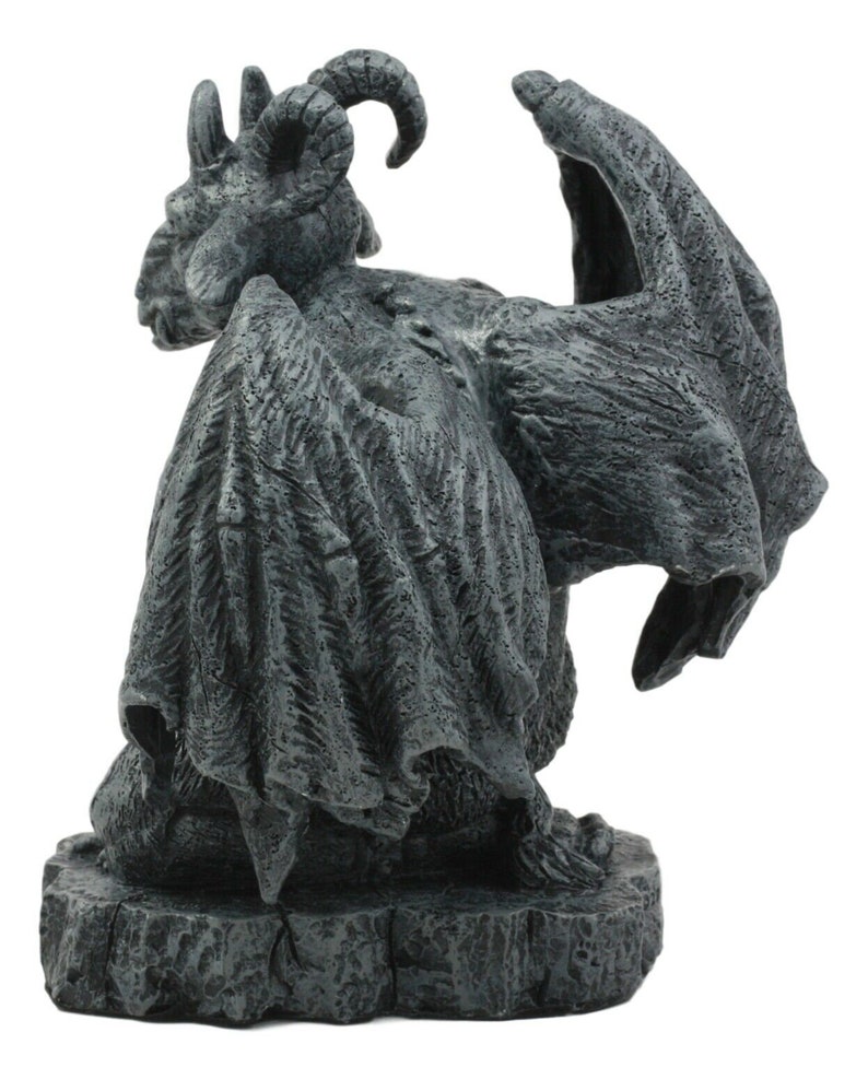 Baphomet Gargoyle Statue Goat Heat Satanic Baphomet Altar Etsy