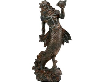 Poseidon Statue Neptune God Greek Mythology God of The Seas And Tremors Merman Poseidon Statue Neptune Decor