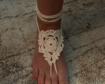 Bohemian Barefoot Sandals-Ivory