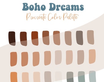 Boho Dreams, Procreate Color Palette Pack, iPad Procreate Tools, Feminine Colors , Color Palette Bundle