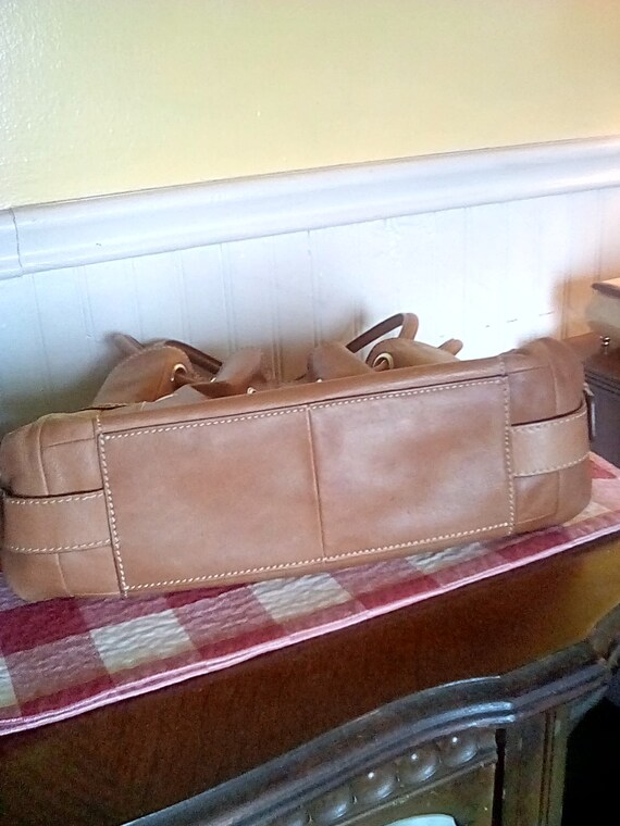 Fossil tan leather shoulder bag purse - image 6