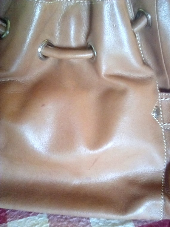 Fossil tan leather shoulder bag purse - image 7