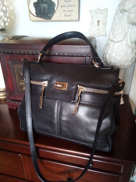 Max Mara Marguax black leather bag