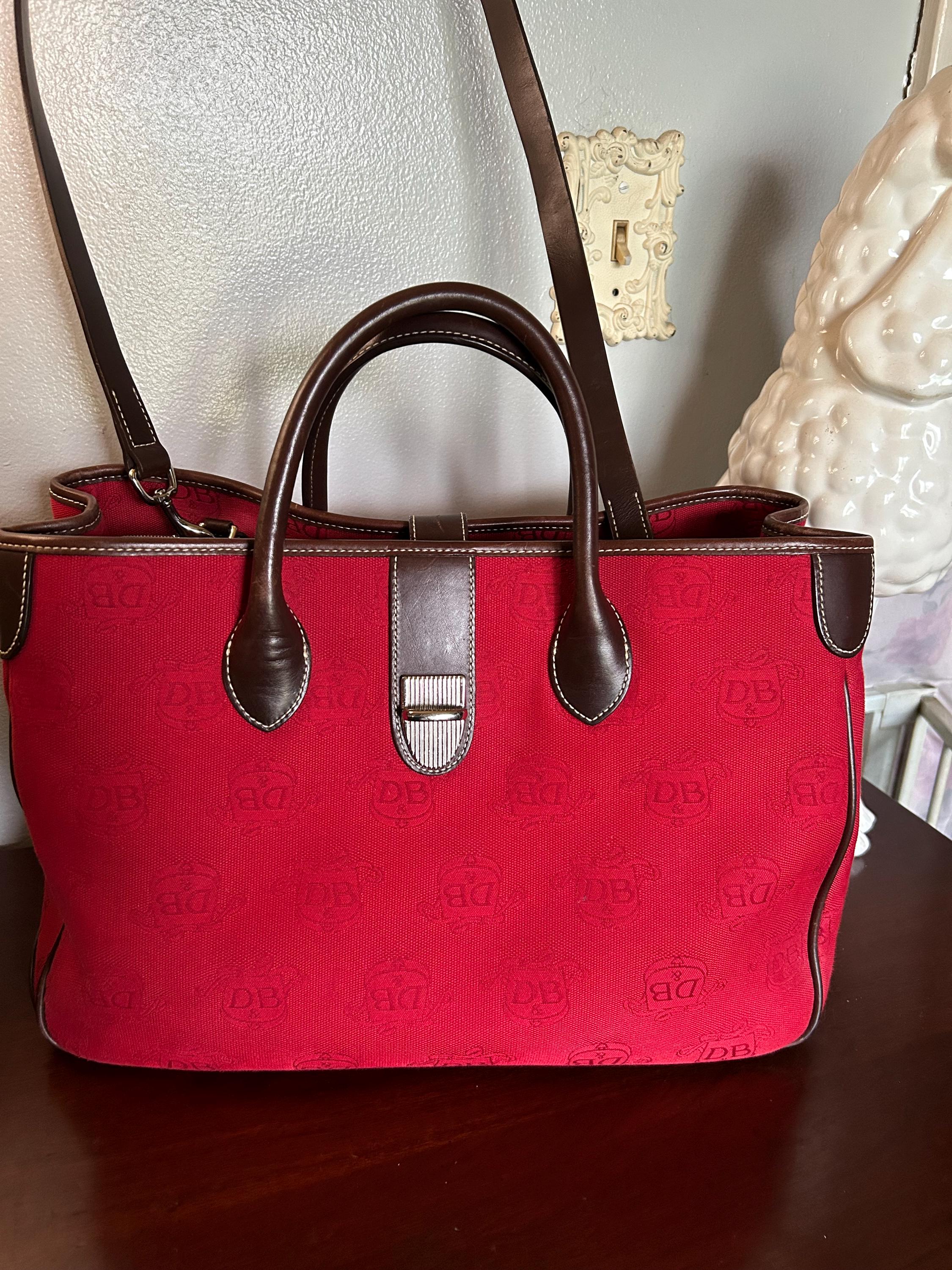 Vintage DOONEY & BOURKE R28 Red DR Speedy Satchel Handbag