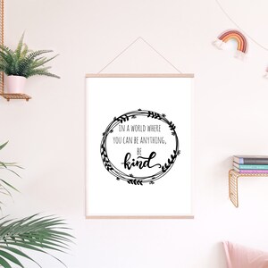 Be Kind Printable (Digitaldruck, Elementary Classroom Print, Classroom printable)