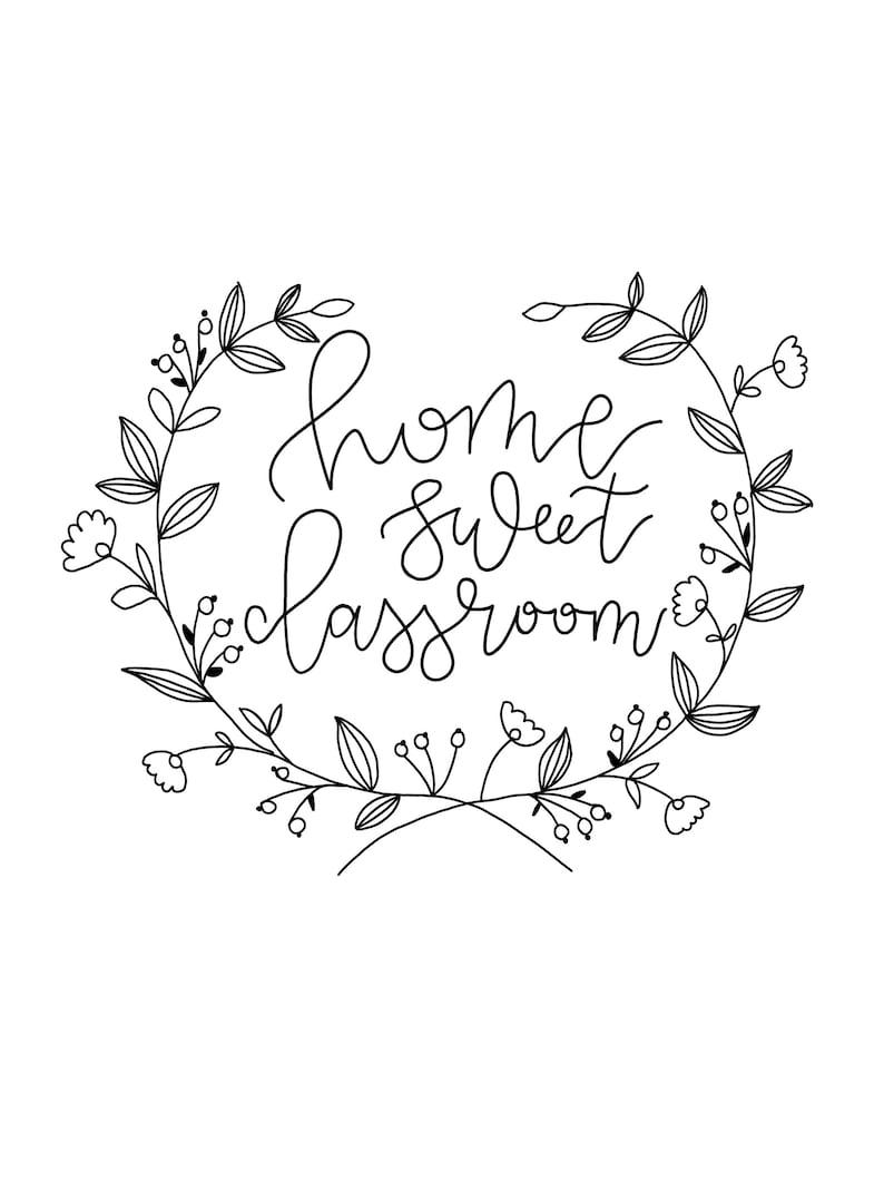 Home Sweet Classroom Printable wall Decor Classroom Decor Etsy
