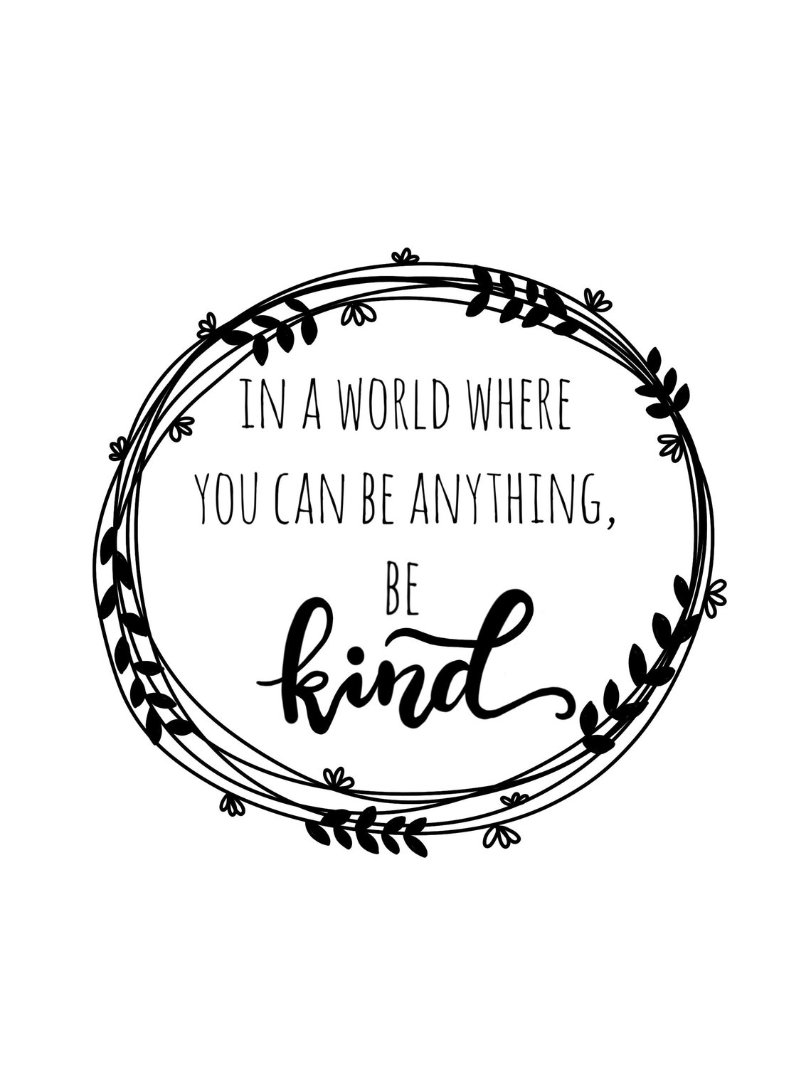 Be Kind Printable (digital Print, Elementary Classroom Print, Classroom ...