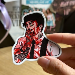 Frank Joy Riding Sticker  | danger days mask and blaster fun ghoul  iero helmet mikey way ray toro gerard black parade three cheers emo gift