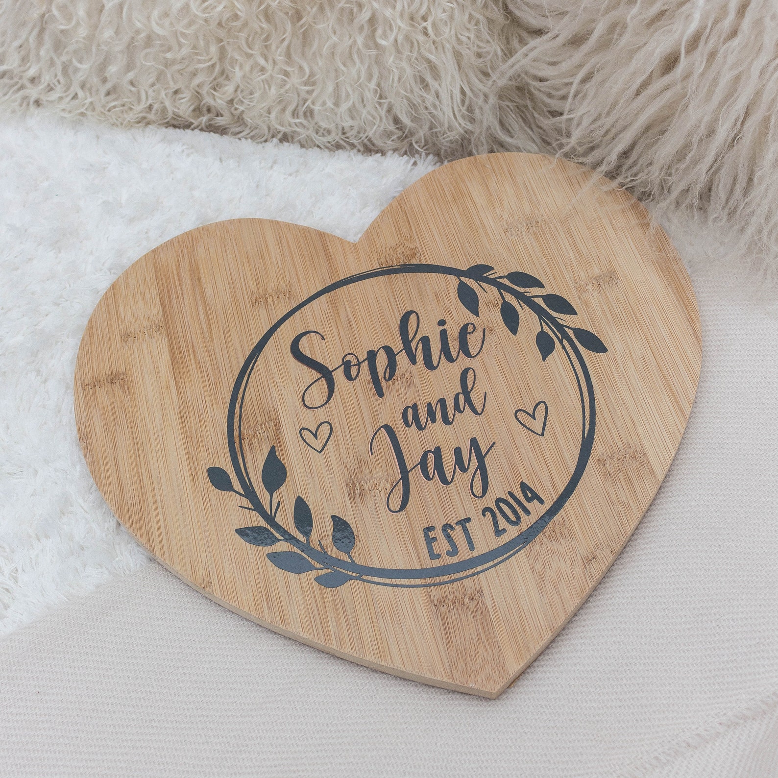 PERSONALISED Wooden Love Heart Shaped Board / Perfect Etsy