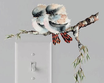 Kookaburra Removable Fabric Wall Sticker for around Light Switch