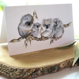 Bilderbüchern Blank Grußkarte mit Koalas auf einem Ast für alle Gelegenheiten