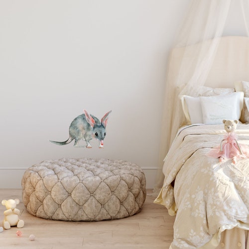 Australian Watercolour Echidna Removable Fabric Wall Sticker Etsy