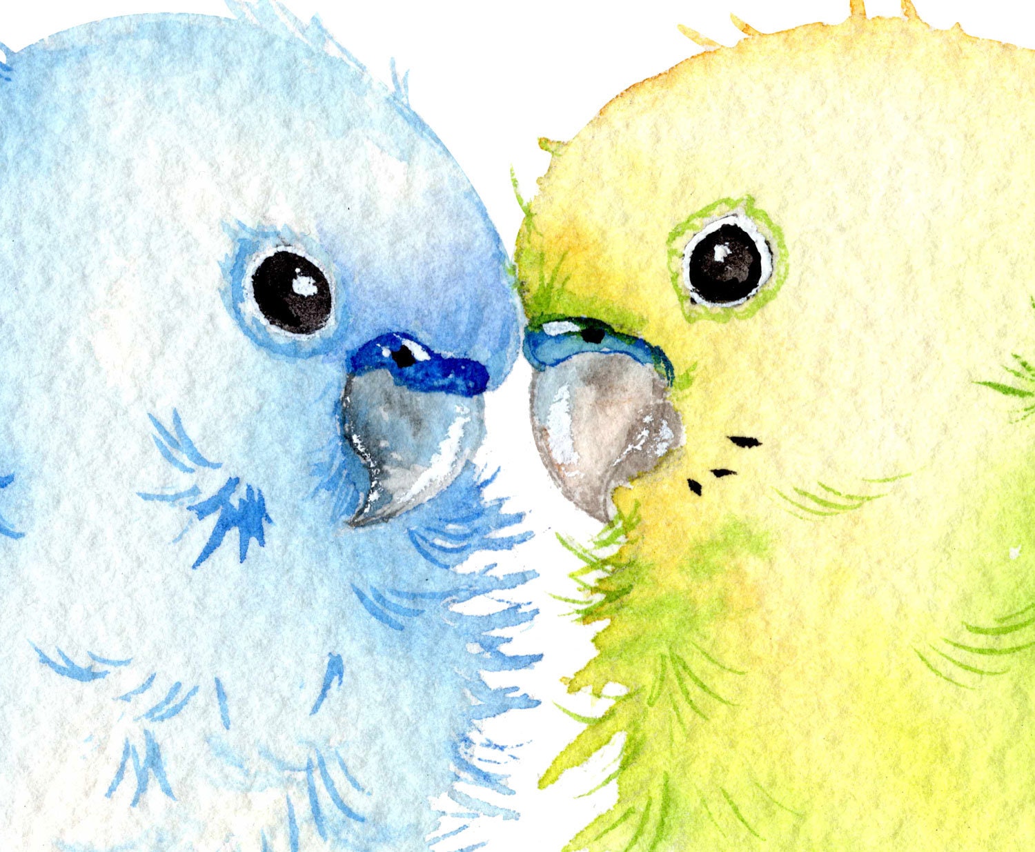 Budgerigar Branch Removable Fabric Wall Sticker for Bedroom or Etsy