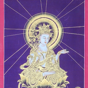 Japanese Buddha Thangka | Hand Paintings of Boddhisattva Deity from Nepal | Thangka of Best Quality