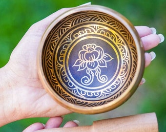 Tibetan Handcrafted Singing Bowl | Purify your negative emotions through Singing Bowl Practice | Best for Meditation and Sound Healing