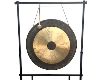 Handcrafted Sound Healing Gong with Gong Mallet | Gong For Meditation and Chakra Cleansing | Room Decor