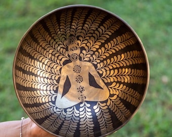 Handcrafted 7 Chakra Tibetan Singing Bowl | Ideal for Mindfulness Meditation, Balancing Energy Centers, and Inner Harmony SALE