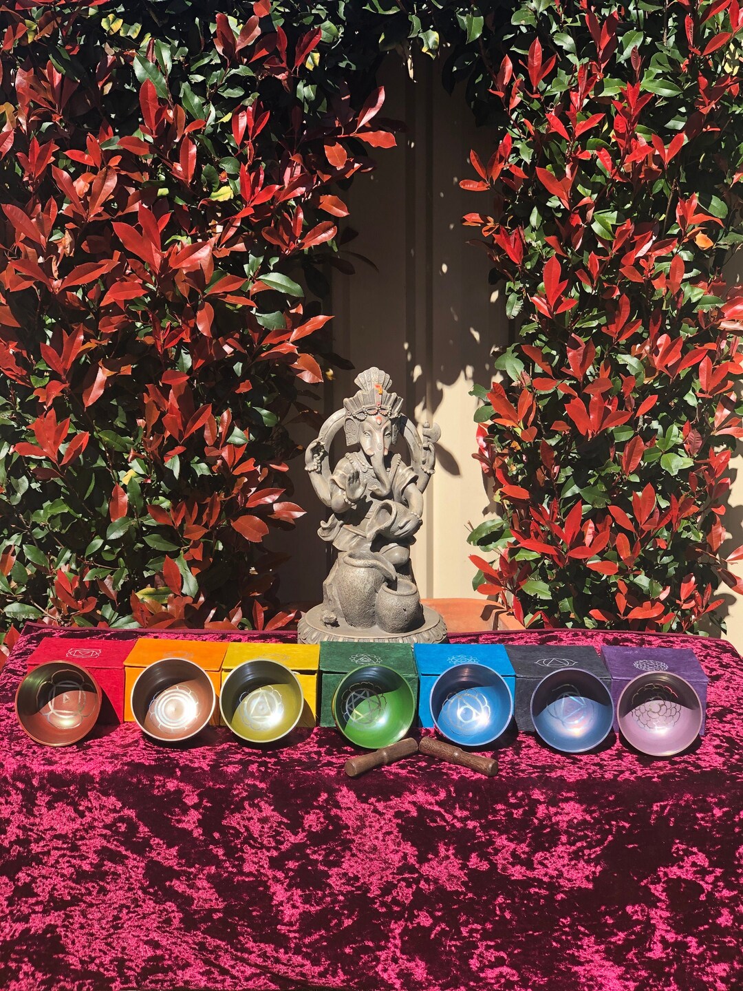 7 Chakra Tibetan Singing Bowl Set for Meditation and Healing ...