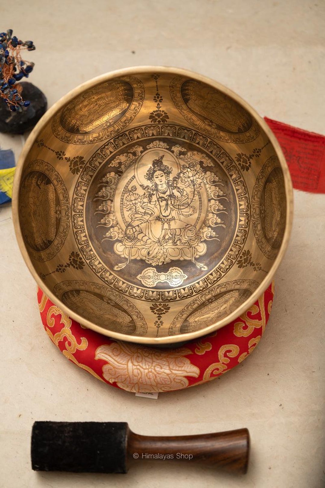Green Tara Sound Healing Bowl – Handcrafted Tibetan Singing Bowl for ...