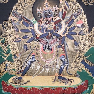 Chakrasamvara | Tibetan Thangka Yidam Deity | Wall hanging cotton canvas painting