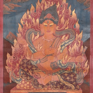 Newari Chengresi Antique Thangka Painting | Handpainted Tibetan Thangka | Best for Meditation and Prayer