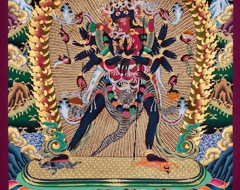 セール チャクラサンヴァラ タンカ 絵画 |チベットのタンカ イダム神