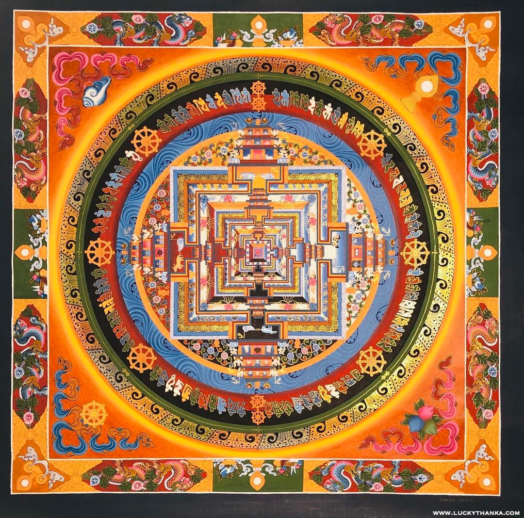 Special Sale Dragon Kalachakra Mandala Thangka Painting Best High ...