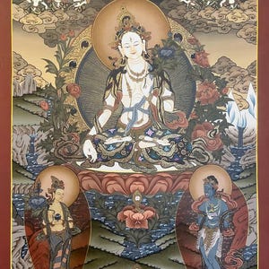 Seven-Eyed Tara Thangka | Handpainted Tibetan Painting for Wall Hanging Decor | Sacred Buddhist Art