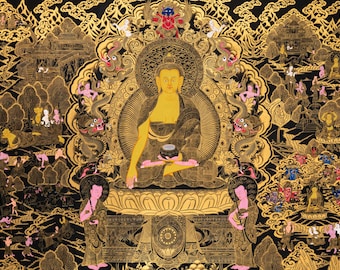 シンハ・ザンバラ・マスタータンカ絵画 | 手描きのチベット仏教美術