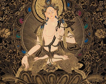 最高品質の白ターラ菩薩タンカ絵画 - 仏教の祈りや瞑想に最適 - Etsy 日本