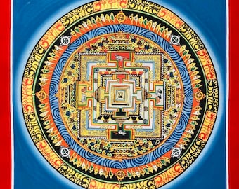 Kalachakra Mandala Thangka Painting | Tibetan Good Luck Art