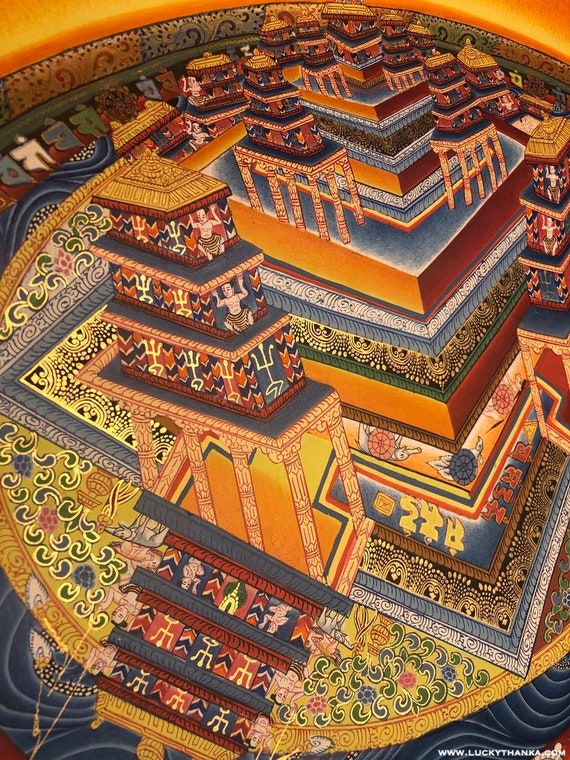 Download 3d Kalachakra Mandala Painting Tibetan 4 Gates Sand Mandala Etsy