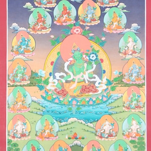 Handpainted 21 Tara Thangka | Tibetan Art best for Meditation and Spirituality