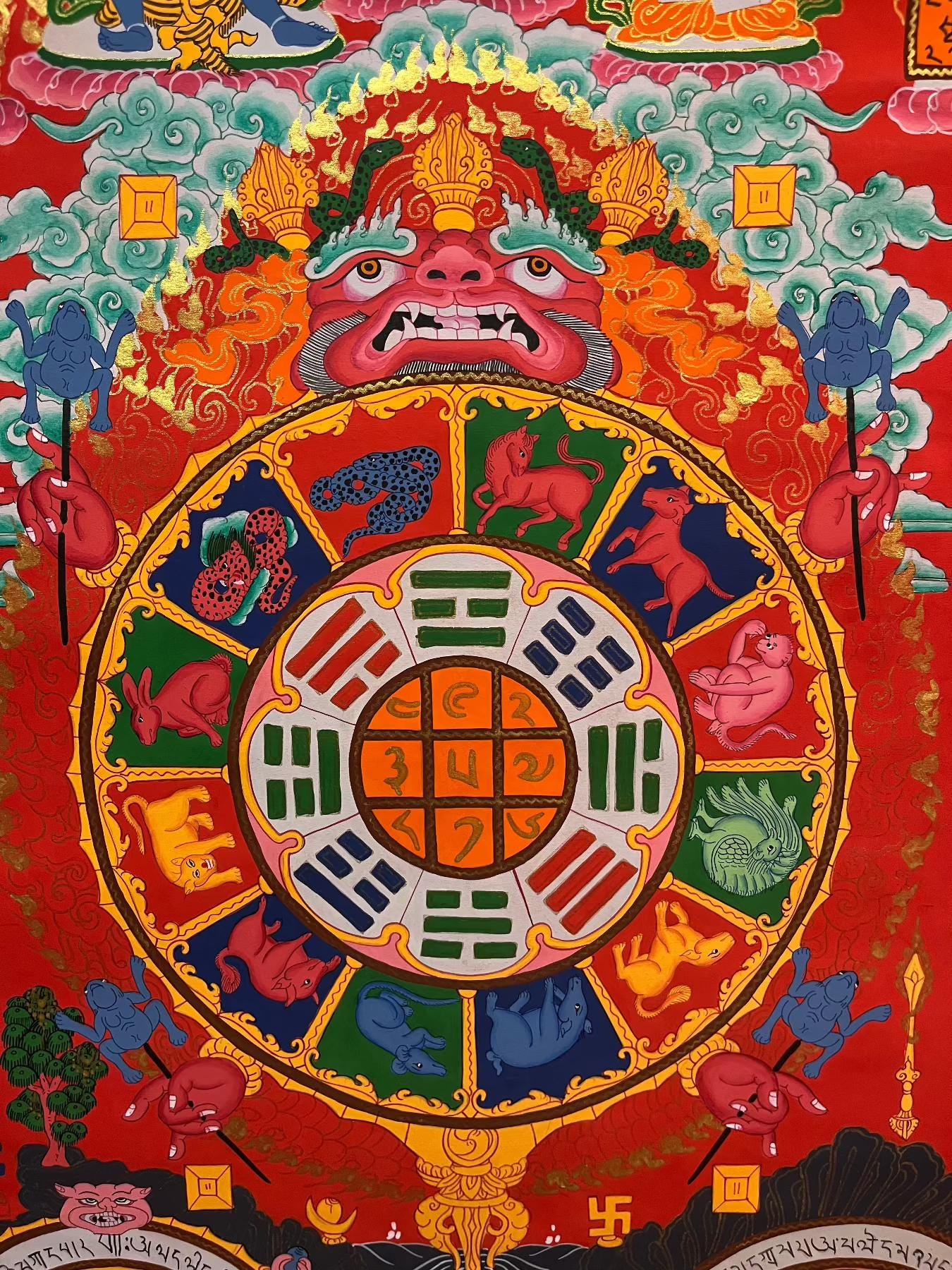 五十嵐由家の曼荼羅画411「金運大開運　春」 五十嵐由家の曼荼羅画411「金運大開運 春」