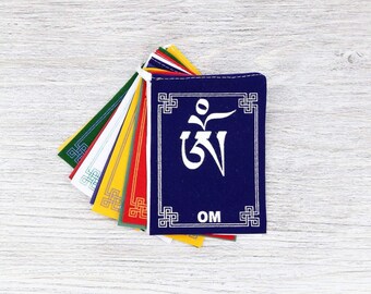 Om Mani Padme Hum Gebetsfahnen | Tibetisch-buddhistisches Dekor