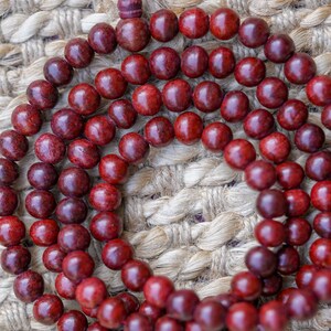 Genuine Rosewood Mala: Natural Wood Prayer Beads - Sacred Jewelry