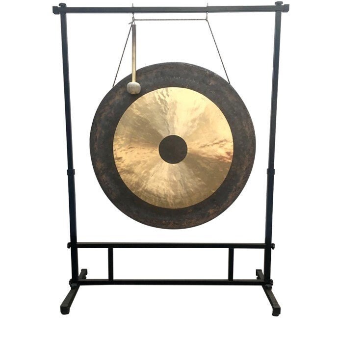 Gong set Wood Stand&Mallet Thai Tradition Instrument Iron Artisan Handmade  8-12