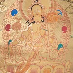 Handpainted Green Tara Thangka | Tibetan Buddhist Goddess of Compassion and Protection | Traditional Himalayan Spiritual Wall Art