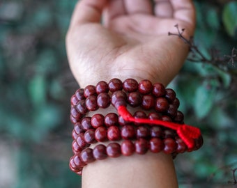 Calming Rose Wood Mala | Bead Mala or Neck Mala for Meditation or Prayers | Unique and Special Jewellery Mala SALE