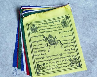 Tibetan Deities Prayer Flag | Spiritual Tibetan Buddhist Prayer Flag for Hanging Decor and Religious Prayer